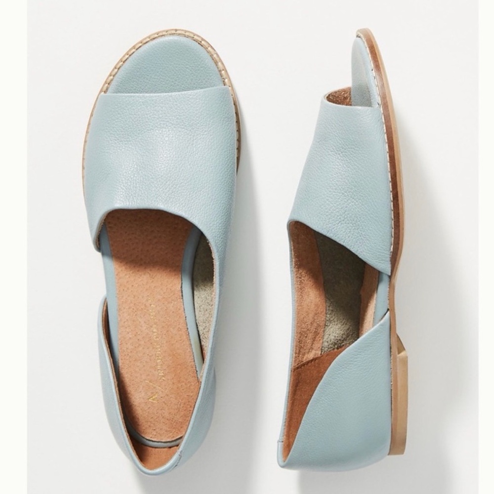 Anthropologie Souvenir‎ Flats Robin Egg Blue Size 8.5